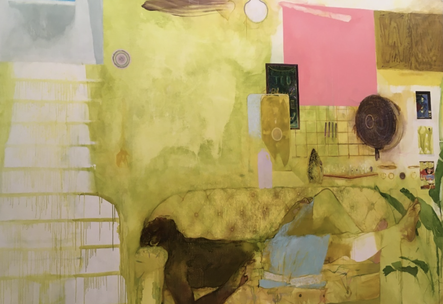 An abstract piece by Jennifer Packer at the Whitney Museum